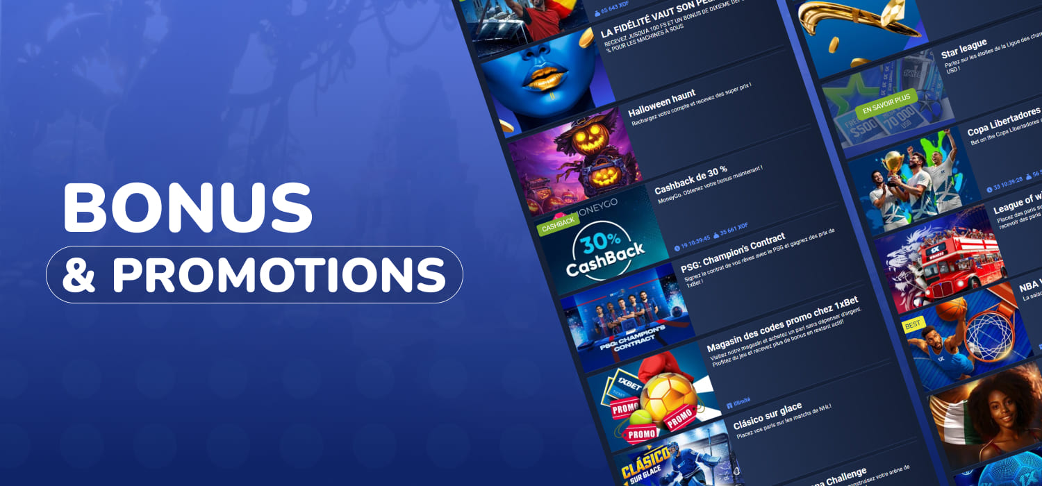 available bonuses and promotions for players