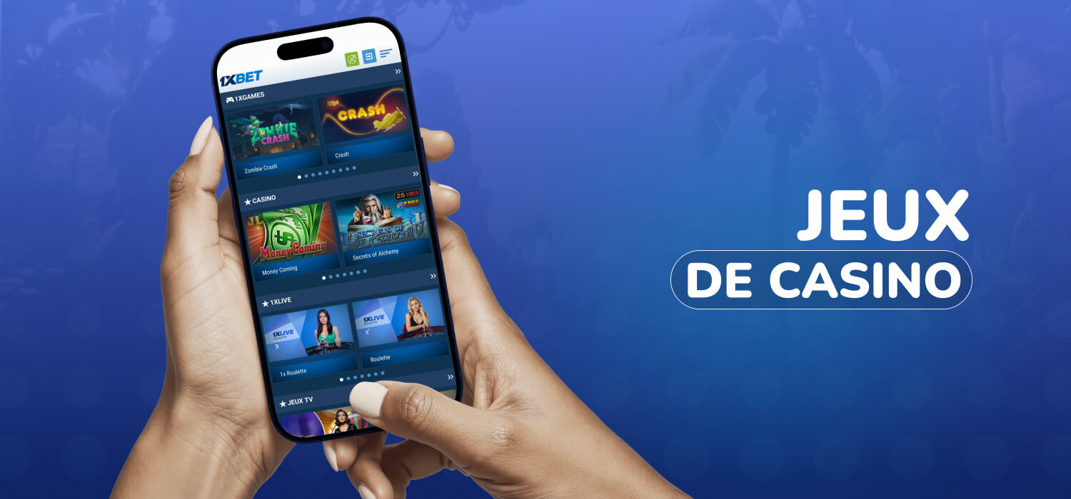 Jeux de casino en déplacement : application 1xbet 