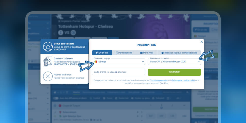 entrez les informations requises