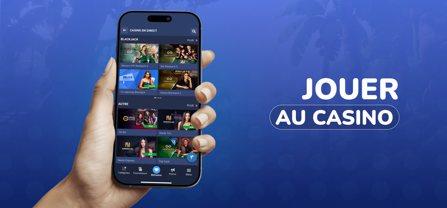 play live casino at 1xbet