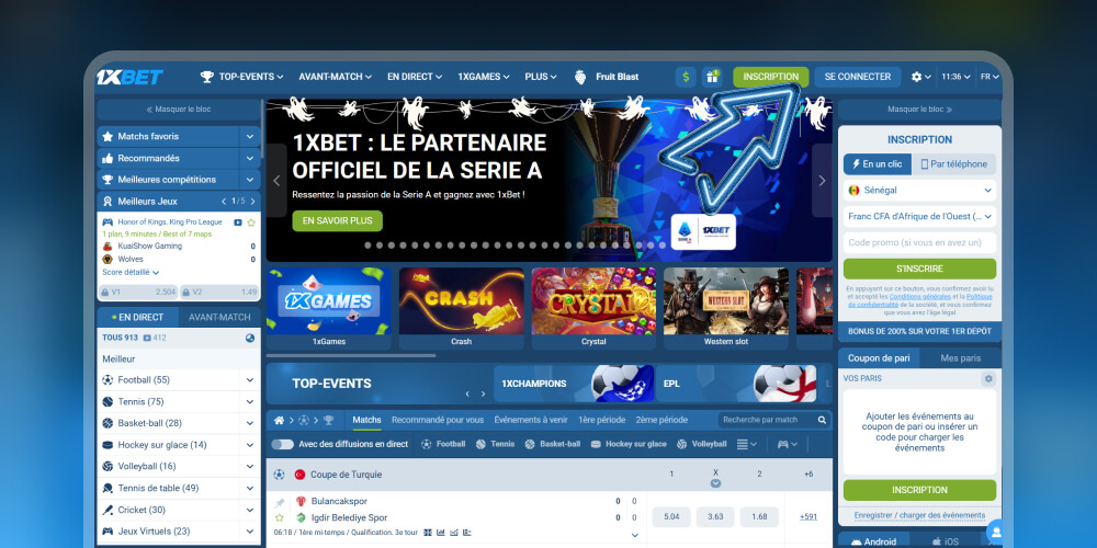 appuyez sur le bouton d'inscription